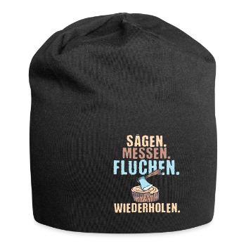 Tischler Holz Sägen Möbel Holzfäller Geschenk Geek - Jersey-Beanie - Schwarz - Vorne