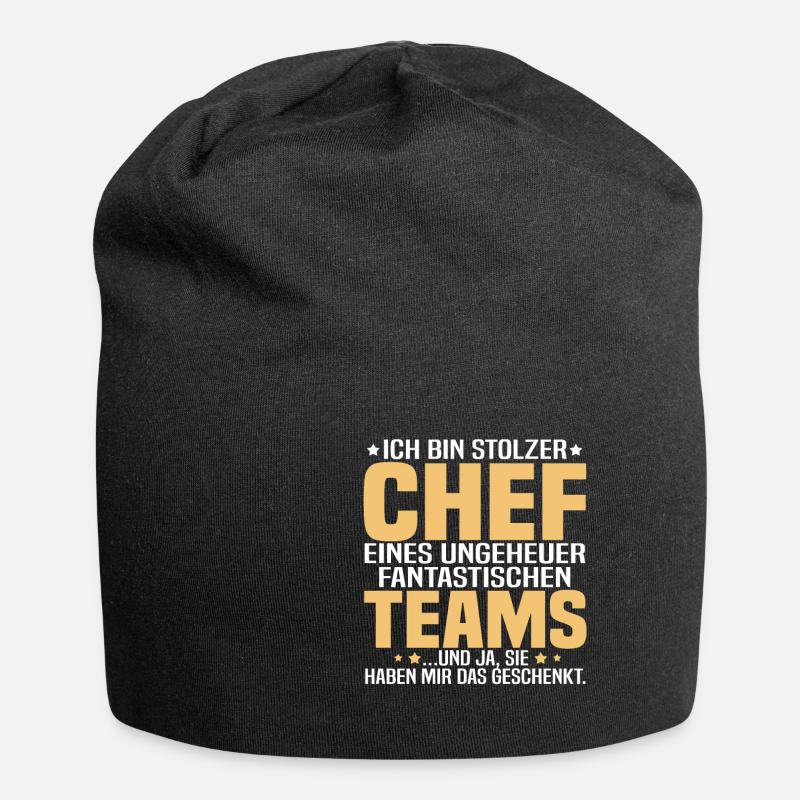 Lustig Chef Boss Mitarbeiter Beruf Spruch Geschenk - Jersey-Beanie - Schwarz