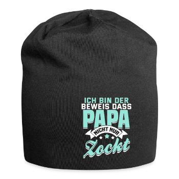 Lustiger Papa Spruch Zocker Videospiel Geschenk - Jersey-Beanie - Schwarz - Vorne