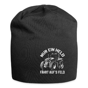 Lustige Bauern Spruch Landwirt Traktor Geschenk - Jersey-Beanie - Schwarz - Vorne