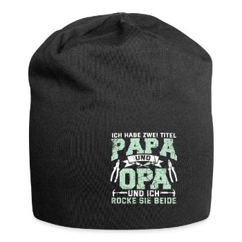 Lustig Papa Opa Spruch Handwerker Geschenk Geek - Jersey-Beanie - Schwarz - Vorne