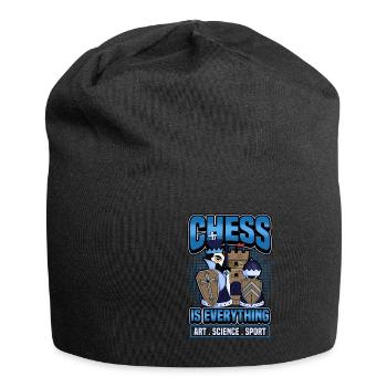 Chess Checkmate Funny Board Game Gift - Jersey Beanie - black - Front
