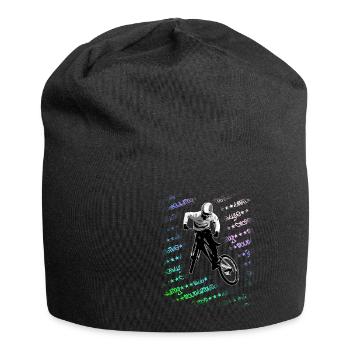 Mountainbike cool downhill Sprung graffiti bunt - Jersey-Beanie - Schwarz - Vorne