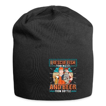 Pêche Pêche Buveur de bière Cadeau drôle - Bonnet en jersey - noir - Devant
