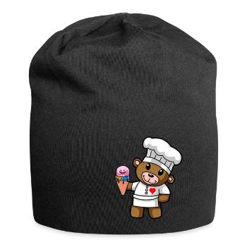 Teddy Cream Pastry Chef Candy Cream Shop Kid - Jersey Beanie - black - Front