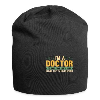 Krankenschwester Arzt Gesundheitswesen Beruf - Jersey-Beanie - Schwarz - Vorne
