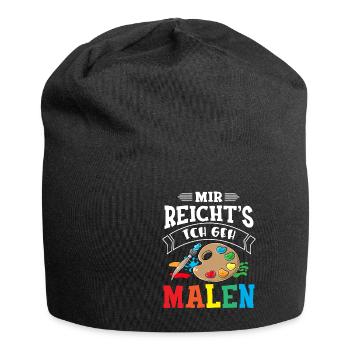 Mir Reicht's Ich geh Malen Lustiger Maler Spruch K - Jersey-Beanie - Schwarz - Vorne
