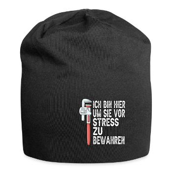 Klempner Sanitär Handwerker Gas Wasser Scheiße - Jersey-Beanie - Schwarz - Vorne
