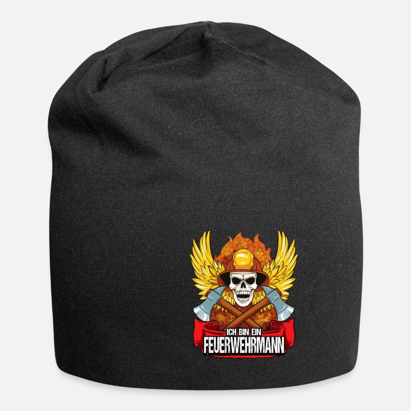 Feuerwehr Feuerwehrmann Brandbekämpfung - Jersey-Beanie - Schwarz