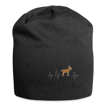 Chèvre Chèvre Heartbeat Chèvre Amour - Bonnet en jersey - noir - Devant