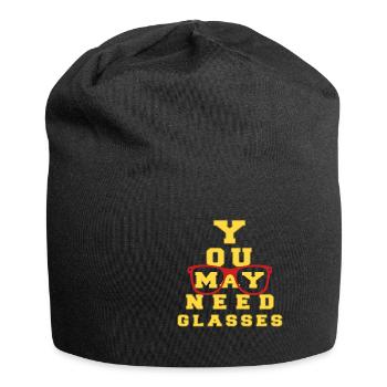 Funny You May Need Glasses Optician Profession - Jersey Beanie - black - Front