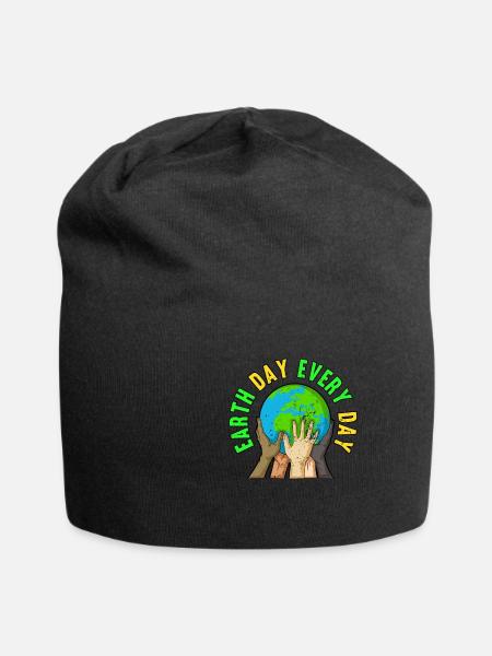 Earth Day Everyday 2022 Protect Nature - Jersey-Beanie - Schwarz