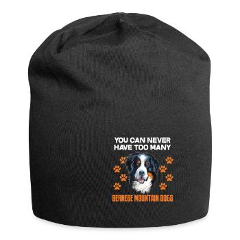 Drôle de chien de montagne bernois chien de tête de chien - Bonnet en jersey - noir - Devant