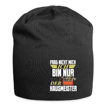 Frag nicht den Hausmeister - Jersey-Beanie - Schwarz - Vorne
