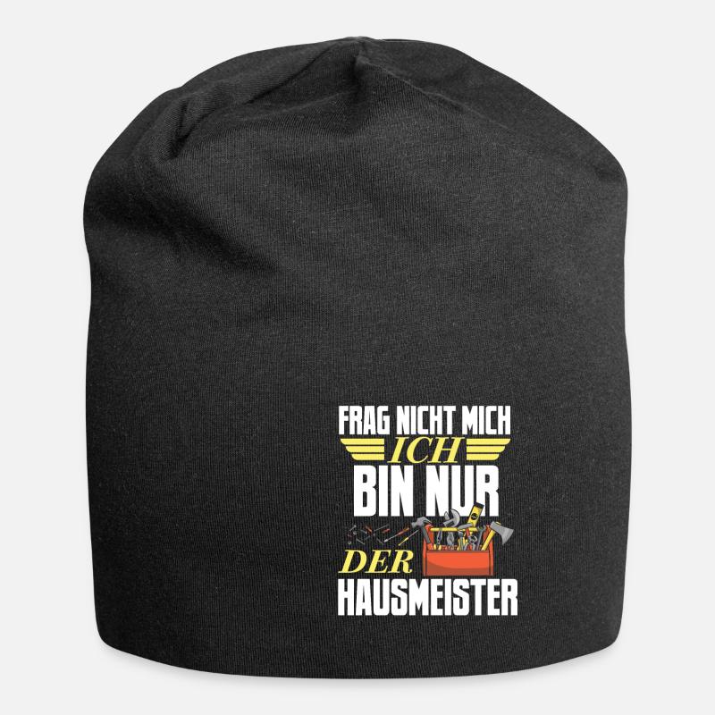Frag nicht den Hausmeister - Jersey-Beanie - Schwarz