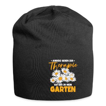 Andere gehen zur Therapie ich gehe in meinen - Jersey-Beanie - Schwarz - Vorne