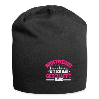 Rentnerin - Jersey-Beanie - Schwarz - Vorne