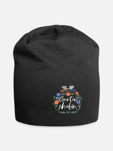Gartenchefin Gärtner - Jersey-Beanie - Schwarz