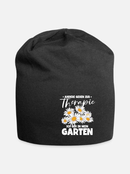 Andere gehen zur Therapie ich gehe in meinen - Jersey-Beanie - Schwarz