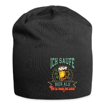 Bier - Jersey-Beanie - Schwarz - Vorne