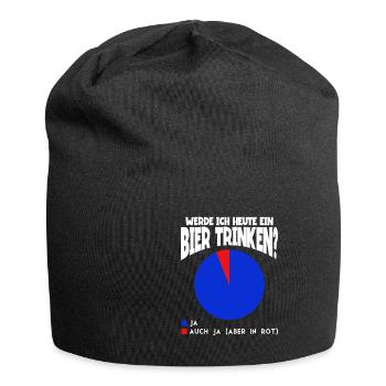Werde ich heute ein Bier trinken Bier - Jersey-Beanie - Schwarz - Vorne