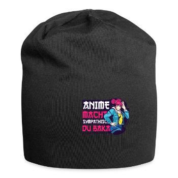 Anime Spruch Weeb Otaku - Jersey-Beanie - Schwarz - Vorne