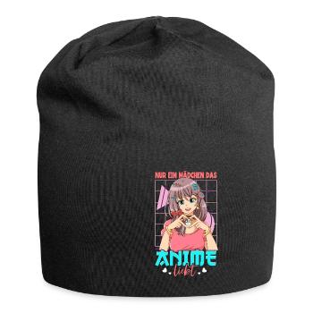 Anime Spruch Weeb Otaku - Jersey-Beanie - Schwarz - Vorne