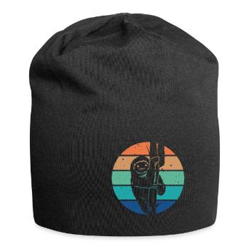 Süßes Retro Vintage Faultier - Jersey-Beanie - Schwarz - Vorne