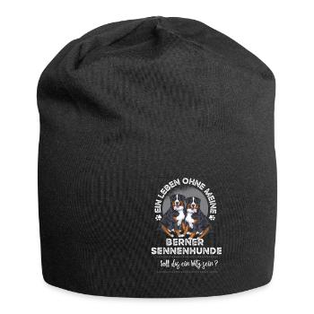 Ein Leben ohne meine Berner Sennenhunde - Jersey-Beanie - Schwarz - Vorne