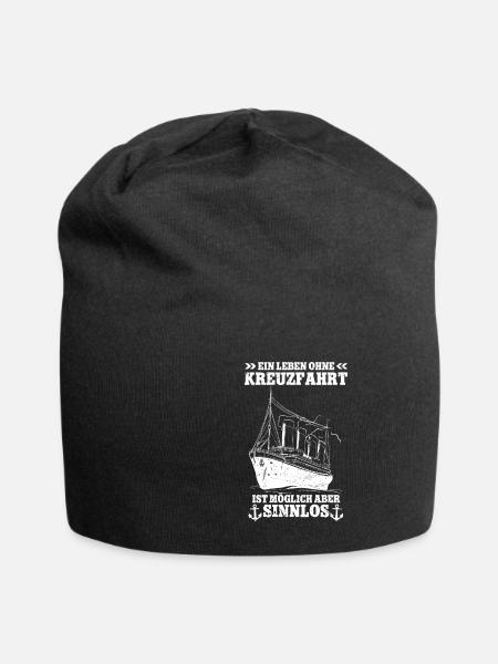 Kreuzfahrt - Jersey-Beanie - Schwarz