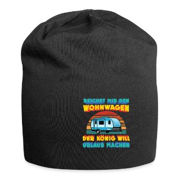 Der Wohnwagen König will Urlaub machen - Jersey-Beanie - Schwarz - Vorne