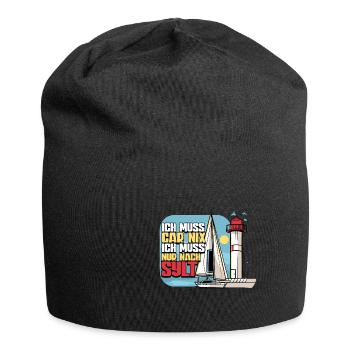 Sylt - Jersey-Beanie - Schwarz - Vorne