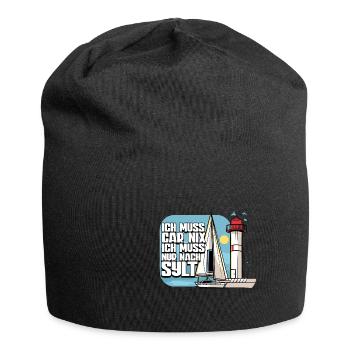 Sylt - Jersey-Beanie - Schwarz - Vorne