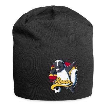 Spanien Fußball - Jersey-Beanie - Schwarz - Vorne