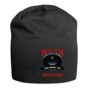 Polizist Polizei - Jersey-Beanie - Schwarz - Vorne