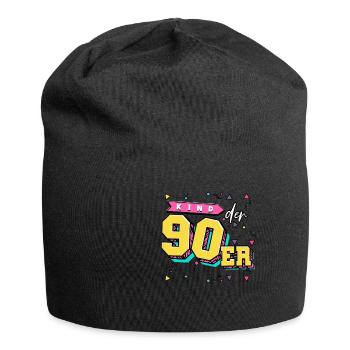 90er Jahre Kinder Der 90er - Jersey-Beanie - Schwarz - Vorne