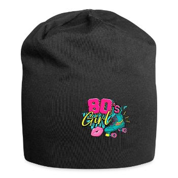 Fille des années 80 et 80 - Bonnet en jersey - noir - Devant
