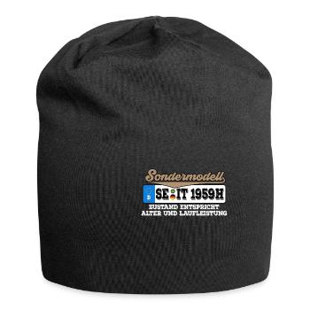 1959 Kennzeichen Geburtstag - Jersey-Beanie - Schwarz - Vorne