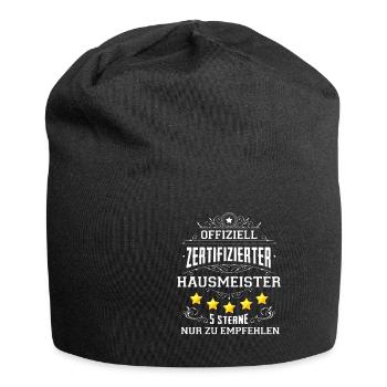 Offiziell Zertifizierter Hausmeister - Jersey-Beanie - Schwarz - Vorne