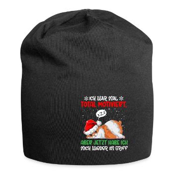 Ich War Mal Total Motiviert Weihnachten Hamster - Jersey-Beanie - Schwarz - Vorne