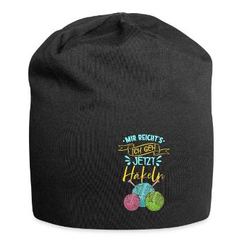 Häkeln - Jersey-Beanie - Schwarz - Vorne