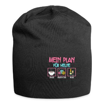 Häkeln - Jersey-Beanie - Schwarz - Vorne