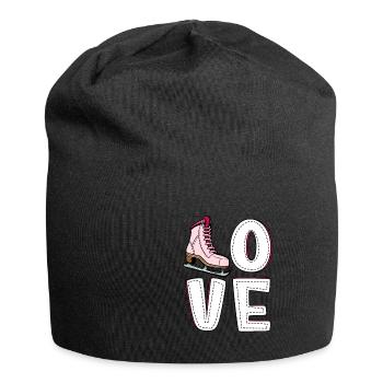 Eislaufen - Jersey-Beanie - Schwarz - Vorne