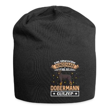 Das Sind Keine Hundehaare Das Ist Dobermann Glitze - Jersey-Beanie - Schwarz - Vorne
