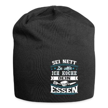 Sei Nett Zu Mir Ich Koche Dein Essen Koch Köche Ko - Jersey-Beanie - Schwarz - Vorne