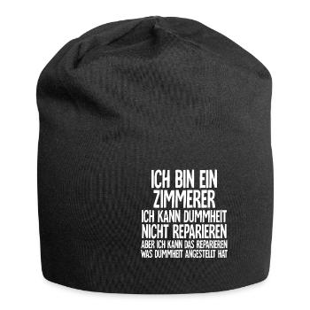 Zimmerer - Jersey-Beanie - Schwarz - Vorne