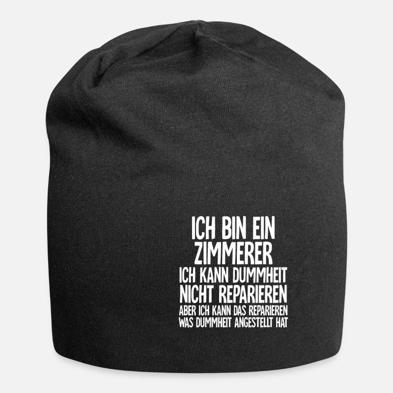 Zimmerer - Jersey-Beanie - Schwarz