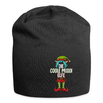 Coole Muddi Elfe Partnerlook Weihnachten - Jersey-Beanie - Schwarz - Vorne