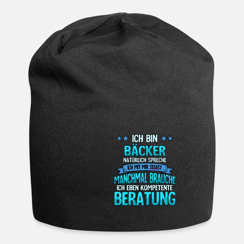 Bäcker - Jersey-Beanie - Schwarz