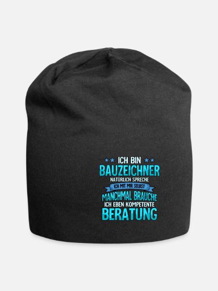 Bauzeichner - Jersey-Beanie - Schwarz